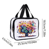DIY Diamond Art Crystal Rhinestone Cosmetic Bag Zipper Closure Diamond Large Capacity Storage Pack 5D Diamond Art Painting PVC Pouch Handmade Craft Kits for Cash Carry Daily Use Travel-Tree of Life Generic