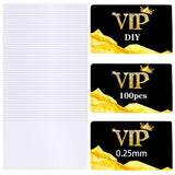 100PCS Sublimation Metal Business Cards 3.4 x 2.1 x 0.01 Inch Blank Sublimation Metal Name Card for Color UV Print (0.25mm) Jolbndcv