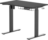 SHW 40-Inch Electric Height Adjustable Standing Desk with Memory Preset and Cable Management Tray, Black SHW
