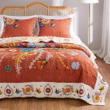 Greenland Home Barefoot Bungalow Topanga Quilt Set, 3-Piece Full/Queen, Multi Greenland Home Fashions