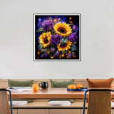 WSLWXSHM Diamond Painting Kits for Adults Sunflower, Round Full Drill Diamond Art Kits, 5D DIY Paint with Diamonds Crafts for Home Wall Decoration Gifts 12×12Inch, Flower WSLWXSHM