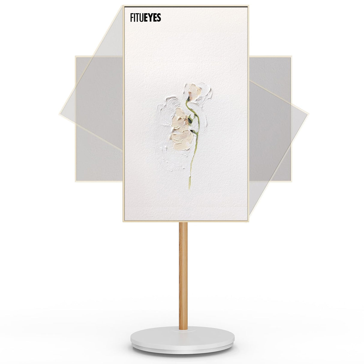 FITUEYES Design Rolling TV Stand for 24-48 inch TVs, Landscape to Portrait Rotating Mobile TV Stand on Wheels and Brake-knob, Portable TV Cart for Living Room Dormitory Outdoor, Master Series FITUEYES