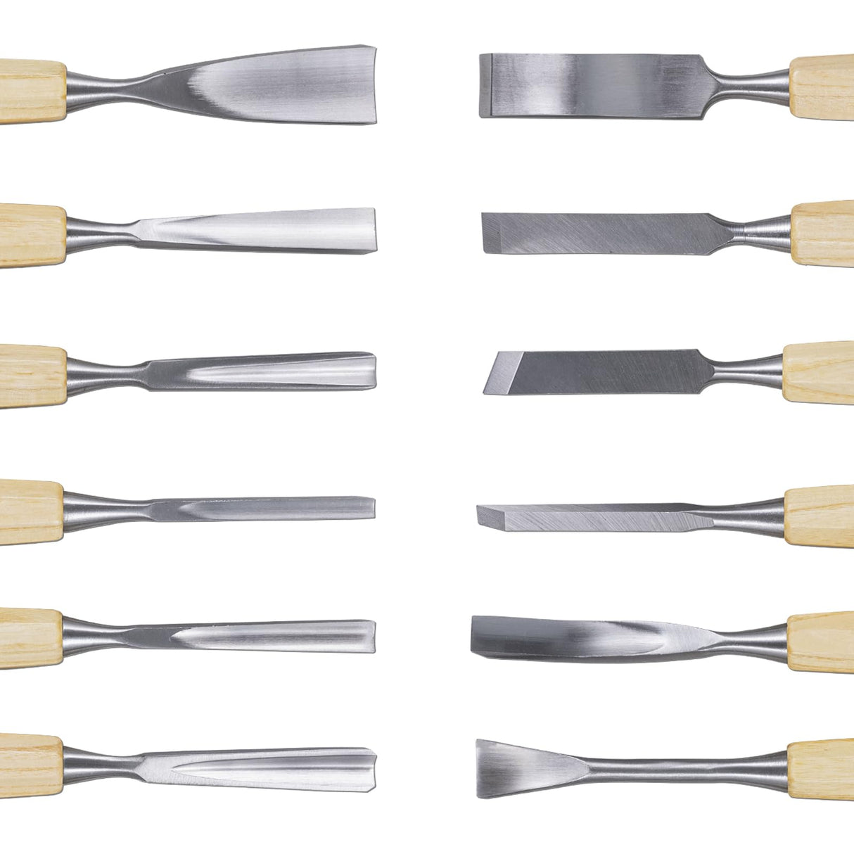 Falling in Art 12Pcs Wooden Carving Chisel Set, Long Handle Woodworking Tools Set with a Leather Pouch, Full Size Knife Gouge Kit for Carving Projects, Ideal for Beginners and Professionals Falling in Art