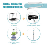 YOUKE OLA 100 Pack Sublimation Lanyards Blank Bulk Sublimation Lanyards with Swivel Hooks Neck Lanyards Heat Transfer Lanyard for ID Badge Holder Keychain as Christmas Gifts, White YOUKE OLA
