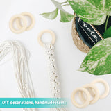 Unfinished Wooden Rings for Craft, Natural Wood Rings Without Paint for Pendant Connectors, Jewelry, DIY Making, Crafts & Home Decor (55mm, 20 Pack) yuntop