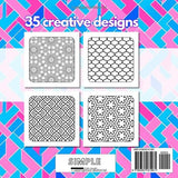 Relaxing Geometric Patterns: Coloring Book For Stress Relief WoodArtSupply