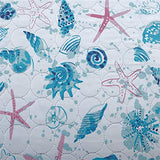 Pink Starfish & Aqua Twin Size Beach Quilt Set - Reversible & Lightweight Bedding - Collection with Coverlet Jessy Home