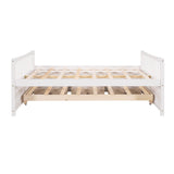 Harper & Bright Designs Full Size Daybed with Twin Size Trundle and 3 Storage Drawers, Wood Full Captain’s Bed with Trundle Bed, Full Platform Bed Great for Kids Guests Sleepovers (White) Harper & Bright Designs