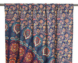 Popular Handicrafts Indian Hippie Bohemian Beautiful Peacock Mandala Curtain Panels Room Divider Blue Popular Handicrafts