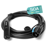 EVDANCE Extension Cord for Tesla 21ft Extension Cable Max Support 12KW 50Amp 240V with NACS Plug Extension Cord for Your Level 1&2 EV Charger Tesla Wall Connector EVDANCE