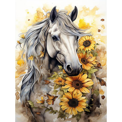 bleihum Horse Diamond Art Kits for Adults- 5D Diamond Painting Kits Horse, Horse Gem Painting Arts Crafts for Adults Home Wall Decor (12x16 Inch)