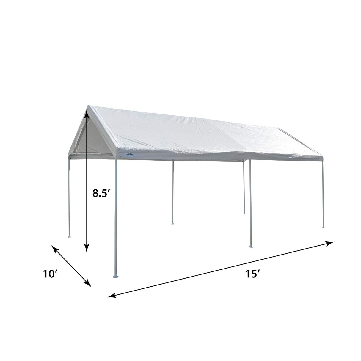 Caravan Canopy Domain Pro 150 10' x 15' Carport Shelter, White Caravan Canopy