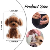 Dog Hair Collector Keychain Charm Memorial Storage Box, Pet Hair Memorial Keepsake, Transparent Cute Keychain Generic