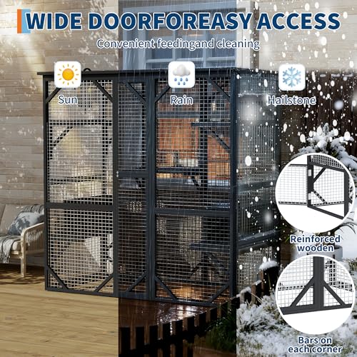 Catio Outdoor Window Cat Enclosure, Walk-in Cat Cage, Catio Outdoor Enclosure Extra Large GarveeLife