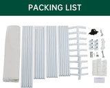 10x20 Carports Heavy Duty Car Port Waterproof Car Tent Metal Carport Party Tent with 6 Steel Legs,White PayLessHere