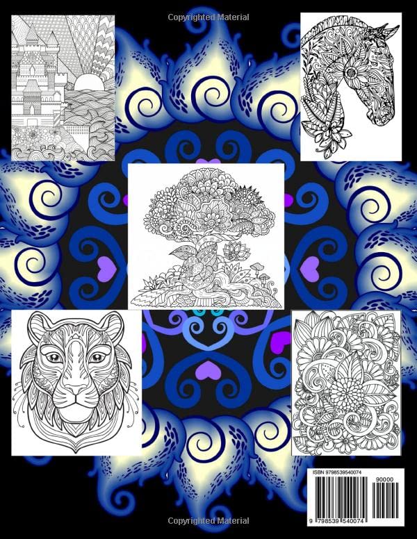 Mindfullness Coloring Book: Anti-Stress Art Relaxing Therapy for Adults with Flowers, Trees, Horses and more Stress Relieving Mandalas Patterns