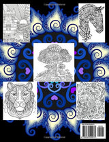 Mindfullness Coloring Book: Anti-Stress Art Relaxing Therapy for Adults with Flowers, Trees, Horses and more Stress Relieving Mandalas Patterns WoodArtSupply