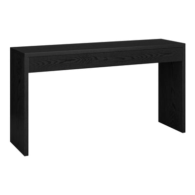 Henn&Hart 55" Wide Rectangular Console Table in Natural Black, for Home, Living Room, Bedroom, Entertainment Room, Office