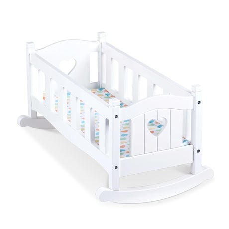 Melissa & Doug Mine to Love Wooden Play Cradle for Dolls, Stuffed Animals - White Melissa & Doug
