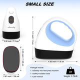 eSeedy Mini Heat Press Machine, 3 Heat Settings& Fast Heating, 15 Mins Auto-Off, Insulated Safety Base, Mini Iron for Crafting, T Shirts, Hats, Heating Transfer Projects(White Blue) eSeedy