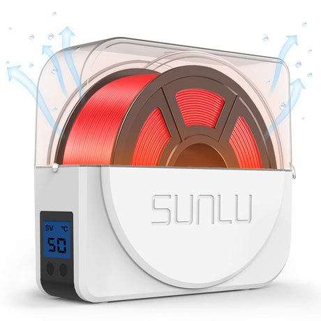 SUNLU Official Filament Dryer S1 Plus, Built-in Circulation Fan, Filament Dryer Box Storage Box for 3D Printer Filament 1.75 2.85 3.00, S1 Plus White SUNLU