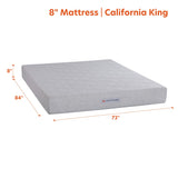 Craft & Trade 8-Inch Risewell Memory Foam Mattress, Bed-in-a-Box, CopperGel Cooling, CertiPUR-US Certified, California King, 100 Night Trial Craft & Trade