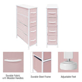 Sorbus Kids Narrow Dresser with 4 Drawers - Vertical Slim Storage Chest of Drawers with Steel Frame, Wood Top & Easy Pull Fabric Bins for Small Spaces, Closets, Bedroom, Bathroom & Laundry Sorbus