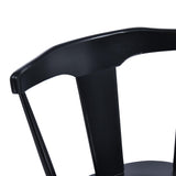 DUHOME Black Wood Dining Chairs Set of 2,Mid Century Wishbone Dining Chairs Oak Wooden Kitchen & Dining Room Chairs DUHOME