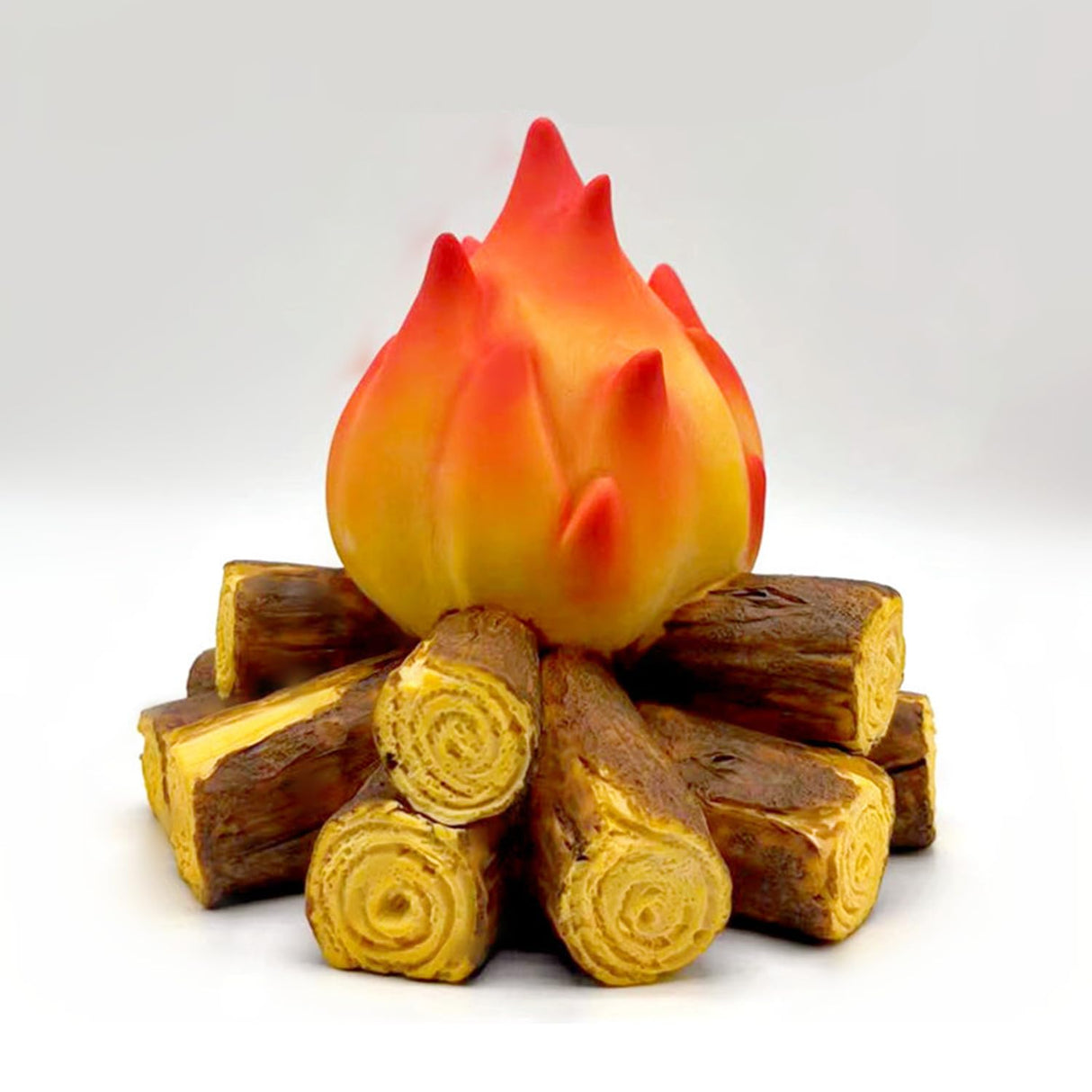 Gnurhok Fake Campfire Night Light, 3D LED Fake Fire Pit Firewood Lamp, Small Electric Faux Fireplace Logs Night Lights, Halloween Christmas Festival Party Decorations for Bar Home Garden Yard Gnurhok