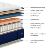 KolaDream Queen Mattress, 14 Inch Hybrid Gel Memory Foam & Pocket Springs,Medium Firm Mattresses in a Box, Relieves Back Pain, Motion Isolation, Fiberglass-Free, CertiPUR-US Certified, 365-Night Trial KolaDream