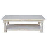 IC International Concepts Tuscan Coffee Table, 56 x 26-inch, Unfinished IC International Concepts