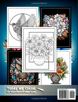 Stress Relief: Coloring Books For Adults with Flowers, Landscapes, and Animals Designs for Stress Relief, Relaxation, and Creativity sagga