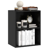 Tangkula 2-Tier Bookshelf, Open Shelf Bookcase with 7-Position Adjustable Shelf, Multifunctional Wooden Cubby Storage Display Shelf for Home Office Study Living Room (Black, 1) Tangkula