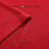 Tommy Hilfiger - King Cotton Blanket, Textured Pique Weave Bedding, Medium Weight Soft Blanket, Anti-Pilling & Fade Resistant, Ideal for Layering, Oeko-TEX Certified (Red) Tommy Hilfiger
