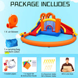 Umbalir 14.2x12.8FT Inflatable Water Park, Giant Slide Bounce House With 2 Long Slides, Thrilling Climbs, Trampoline and Big Splash Pool - 650W Air Blower Included Umbalir