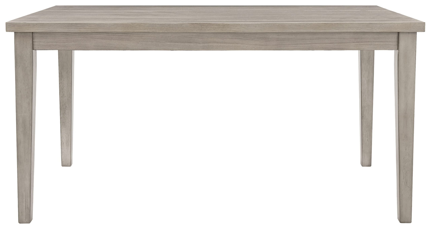 Signature Design by Ashley Parellen Modern Farmhouse Rectangular Dining Room Table, Gray - WoodArtSupply