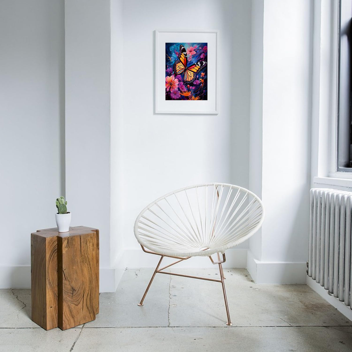 MBNTJHT DIY Easy Butterfly Paint by Numbers Kit for Adults, Flowers Paint by Number Kits on Canvas for Beginners,Acrylic Painting Kits for Home Wall Decor 16 X 20 Inch. MBNTJHT