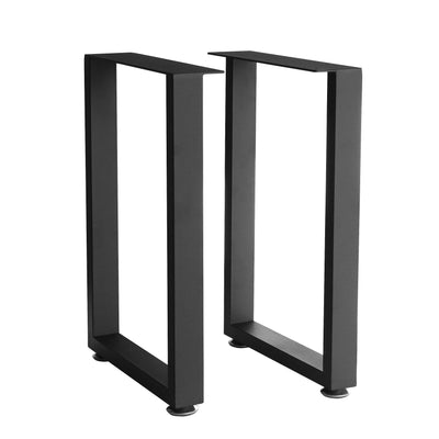 Topsair 16" Metal Furniture Legs with Adjustable Feet Desk Legs Iron Desk Legs Coffee Table Legs Bench Legs, DIY Furniture Legs for Side Table, Nightstand, Chair, 16"x11"