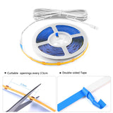 CHNMALITAI COB LED Strip Lights 12V Penetrable Wood Touch Dimmable LED Under Cabinet Light Kit with 60W Adapter 2M/6.56FT Flexible COB LED Strip for DIY Kitchen,Cabinet,Counter,Shelf,Showcase Decor CHNMALITAI