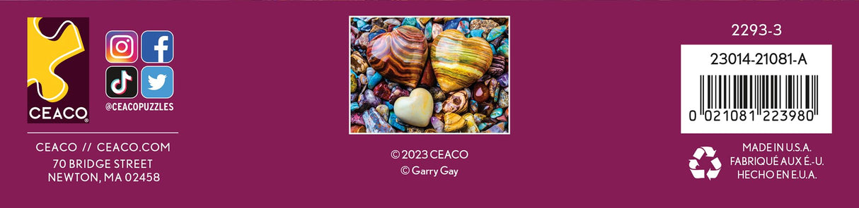 Ceaco – Heart Stones - 300 Piece Jigsaw Space Saver Puzzle – Puzzles for Smaller Spaces and Surfaces Ceaco