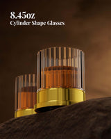 Whiskey Decanter Sets for Men, 20.3 Oz Decanter Set with 2 Glasses, Gifts for Men, Him, Dad, Brother, Christmas Birthday Gift Ideas from Daughter Son, Cool Liquor Dispenser for Home Bar The Wine Things