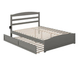 AFI, Warren Queen Platform Bed with Matching Footboard & Twin XL Trundle, Grey AFI