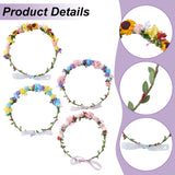 ORIGACH 16 Set DIY Flower Crown Kit Floral Crown Making Kit Make Your Own Flower Wreath Headband Handmade Floral Hair Accessories for Wedding Birthday Party DIY Arts and Crafts ORIGACH