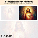 TUMOVO Painting by Number Kit for Adults, Divine Mercy Paint by Numbers, Jesus Adults' Paint-by-Number Kits, Christianity Adult Paints by Number Kits, 16X20 Inch Frameless Paints by Numbers TUMOVO