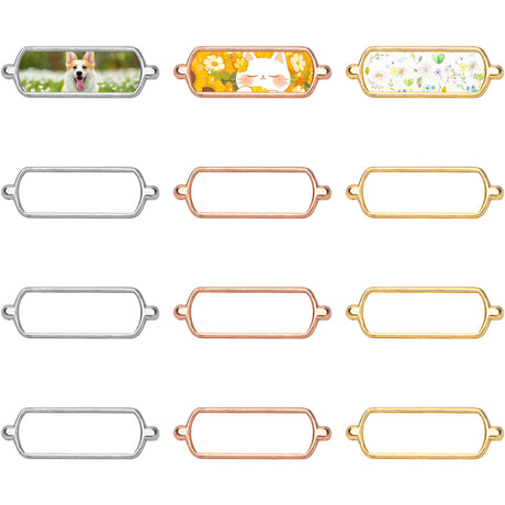 Framendino, 12 Pack Sublimation Watch Band Blanks Charms Heat Transfer Personalized Photo Watch Jewelry Charm Blank for DIY Picture Crafts Framendino