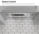 IKTCH 36 inch Built-in/Insert Range Hood 900 CFM, Ducted/Ductless Convertible Duct, Stainless Steel Kitchen Vent Hood with 2 Pcs Adjustable Lights and 3 Pcs Baffle Filters with Handlebar(IKB02-36'') IKTCH