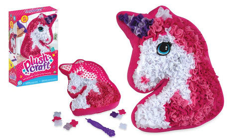 ORB PlushCraft Unicorn Pillow, Fabric by Number Art & Crafts, Ages 5 and Up, No Sewing Required, 324 Pieces for Making Your Own DIY Unicorn Cozy Pillow, Learning Fun with Bright Colors, Multi,1 Count The Orb Factory