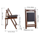 COMUHOME Folding Dining Chairs with Padded Seat Lightweight sillas para Fiestas,2 Pack Folding Chair for Dinner,Party Wedding,Picnic Event, 196LB Weight Capacity(Walnut) COMUHOME