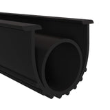 DGSL Garage Door Seals Bottom Rubber Weather Stripping Kit Seal Strip Replacement,Universal Weatherproof Threshold Buffering Sealing Rubber 5/16 Inch T Ends, 3 3/4 Inch Width (16 Ft, Black) DGSL