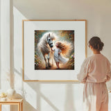 DIADAY Diamond Art Kits for Adults Horse, 5D Horse and Girl Diamond Painting Kits for Adults, Full Drill Round Gem DIY Diamond Dots Art Craft Home Wall Decor Gift 12 x 12 Inches DIADAY